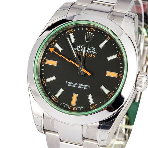 rolex milgauss green lume|Rolex Milgauss price uk.